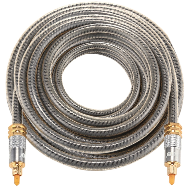EMK YL-A 10m OD8.0mm Gold Plated Metal Head Toslink Male to Male Digital Optical Audio Cable - free shipping - PMC Jewellery - Order now!