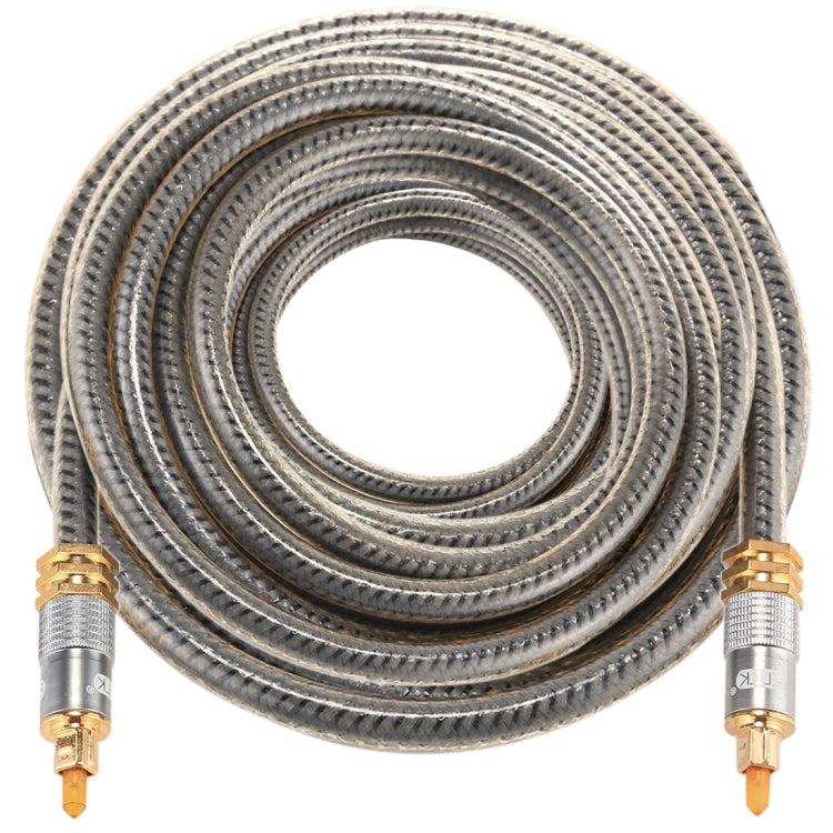 EMK YL-A 15m OD8.0mm Gold Plated Metal Head Toslink Male to Male Digital Optical Audio Cable - Audio Optical Cables by EMK | Online Shopping South Africa | PMC Jewellery | Buy Now Pay Later Mobicred