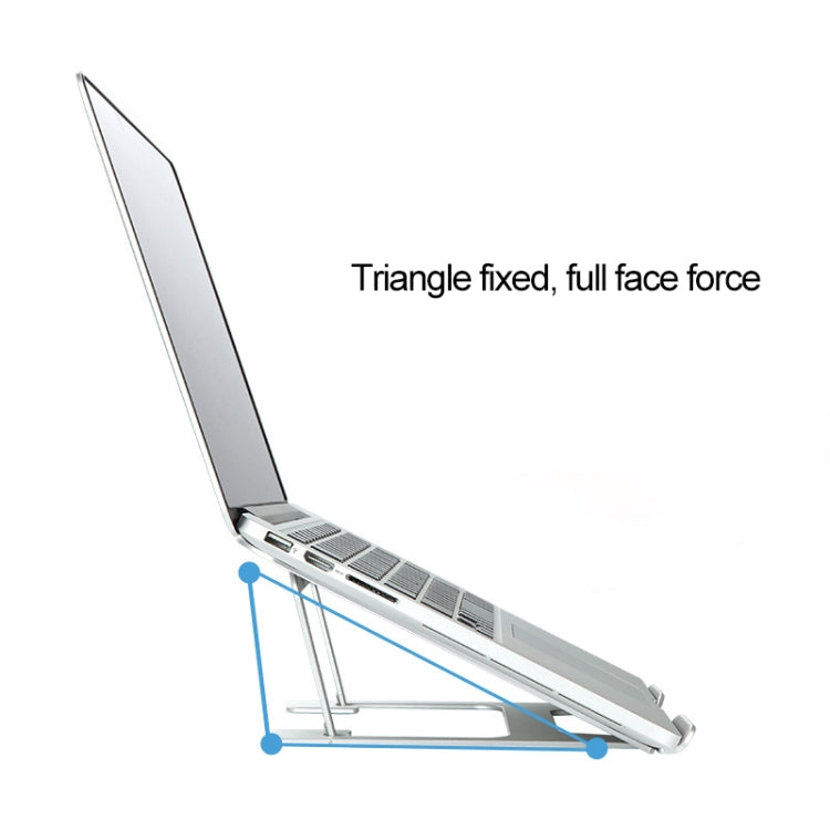 Laptop Height Extender Holder Stand Folding Portable Computer Heat Dissipation Bracket, Size: 22.3x23.5x1.3cm (Silver) - MacBook Holder by PMC Jewellery | Online Shopping South Africa | PMC Jewellery | Buy Now Pay Later Mobicred