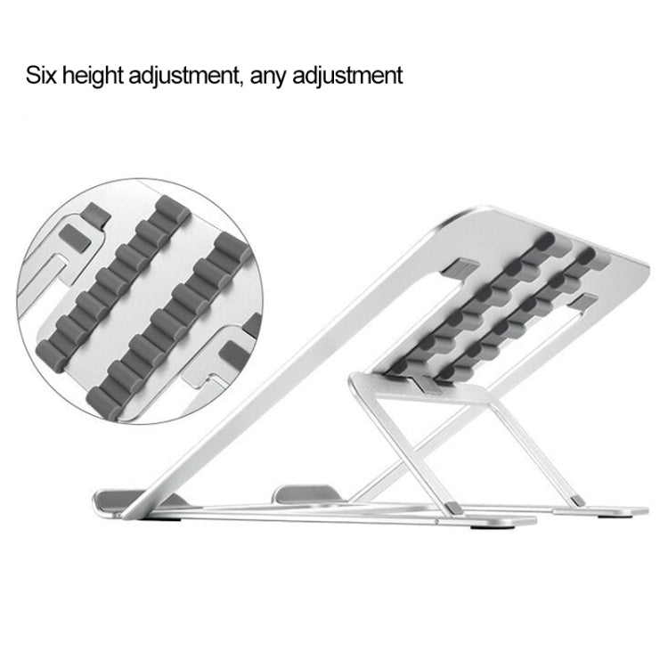 Laptop Height Extender Holder Stand Folding Portable Computer Heat Dissipation Bracket, Size: 22.3x23.5x1.3cm (Silver) - MacBook Holder by PMC Jewellery | Online Shopping South Africa | PMC Jewellery | Buy Now Pay Later Mobicred