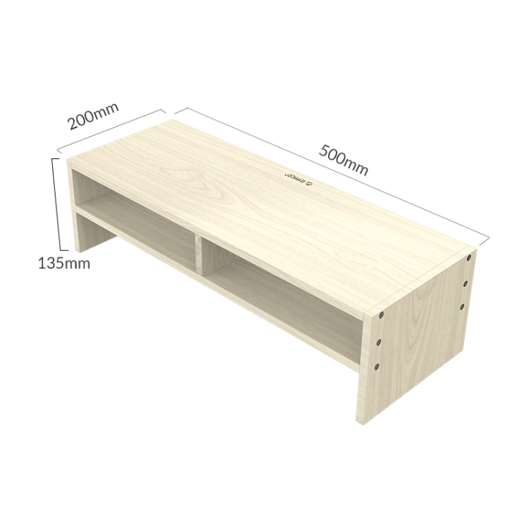 ORICO MSR-04-WD-BP 2-layer Wood Grain Computer Monitor Holder with Partition, Size: 50 x 20 x 13.5cm - Laptop Stand by ORICO | Online Shopping South Africa | PMC Jewellery | Buy Now Pay Later Mobicred