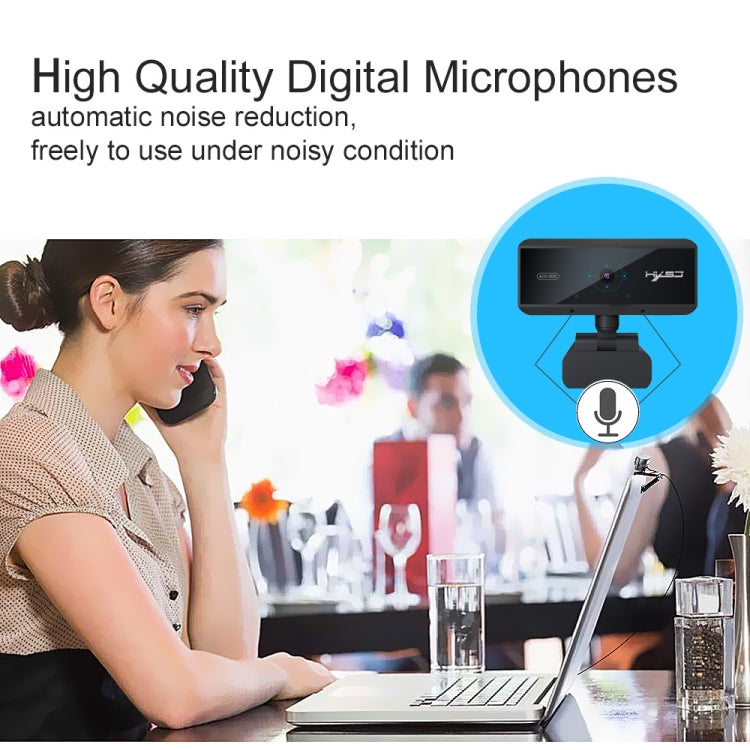 HXSJ S3 500W 1080P Adjustable 180 Degree HD Automatic Focus PC Camera with Microphone(Black) - free shipping - PMC Jewellery - Order now!