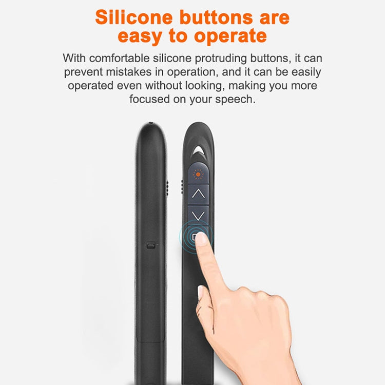 XM930 2.4GHz Wireless Laser PowerPoint Page Turning Pen Multimedia Wireless Presentation Projection Pen with USB Receiver, Support Low Battery Remind, Remote Control Distance: 100m(Black) -  by PMC TechLife | Online Shopping South Africa | PMC TechLife | Buy Now Pay Later Mobicred
