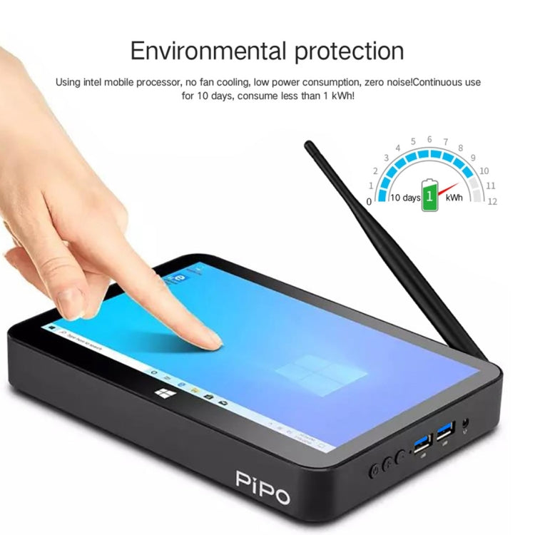 PiPo X11 TV Box Style Tablet Mini PC, 3GB+64GB, 9.0 inch Windows 10 Intel Celeron N4020 Quad Core up to 2.8GHz, US/EU Plug(Black) - Windows Mini PCs by PiPo | Online Shopping South Africa | PMC Jewellery