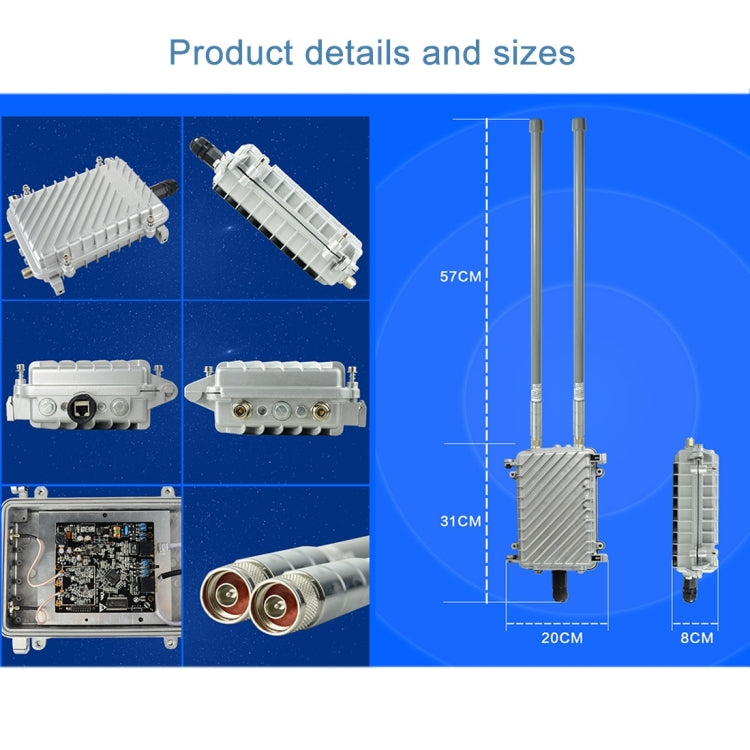 COMFAST CF-WA700 Qualcomm AR9341 300Mbps/s Outdoor Wireless Network Bridge with Dual Antenna 48V POE Adapter & AP / Router Mode, Classfication Function, 85 Devices Connecting Synchronously - free shipping - PMC Jewellery - Order now!