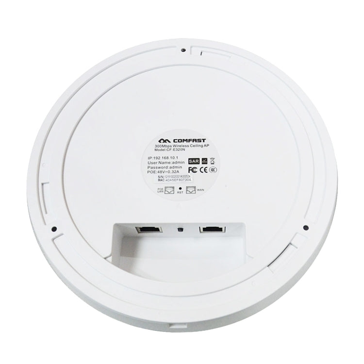 COMFAST CF-E320N MTK7620N 300Mbps/s UFO Shape Wall Ceiling Wireless WiFi AP / Repeater with 7 Colors LED Indicator Light & 48V POE Adapter, Got CE / ROHS / FCC / CCC Certification - Network Hardware by COMFAST | Online Shopping South Africa | PMC Jewellery | Buy Now Pay Later Mobicred