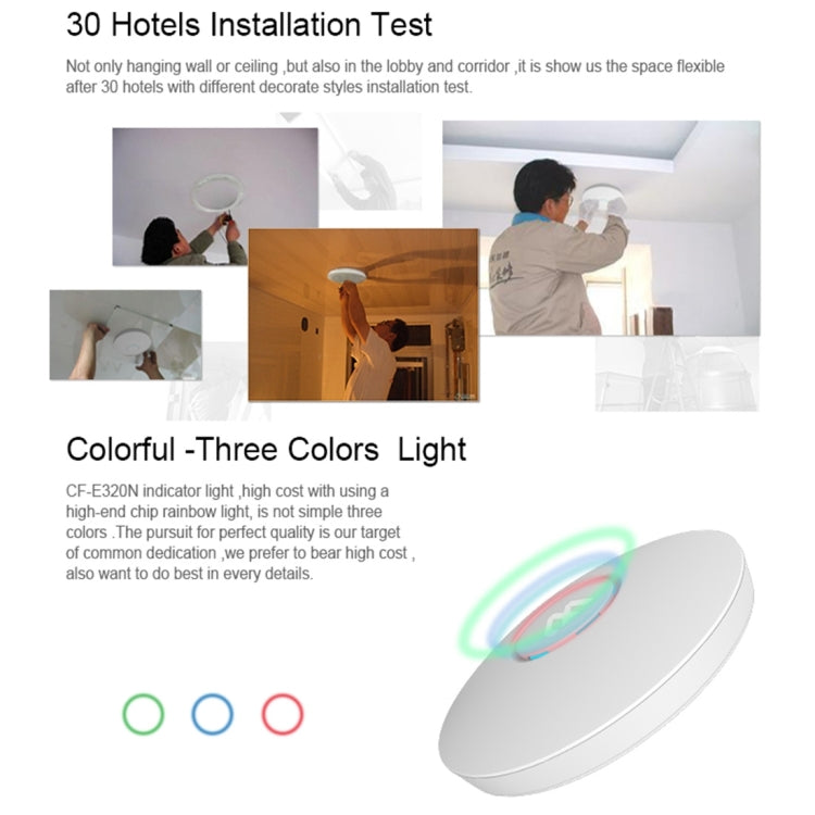 COMFAST CF-E320N MTK7620N 300Mbps/s UFO Shape Wall Ceiling Wireless WiFi AP / Repeater with 7 Colors LED Indicator Light & 48V POE Adapter, Got CE / ROHS / FCC / CCC Certification - Network Hardware by COMFAST | Online Shopping South Africa | PMC Jewellery | Buy Now Pay Later Mobicred