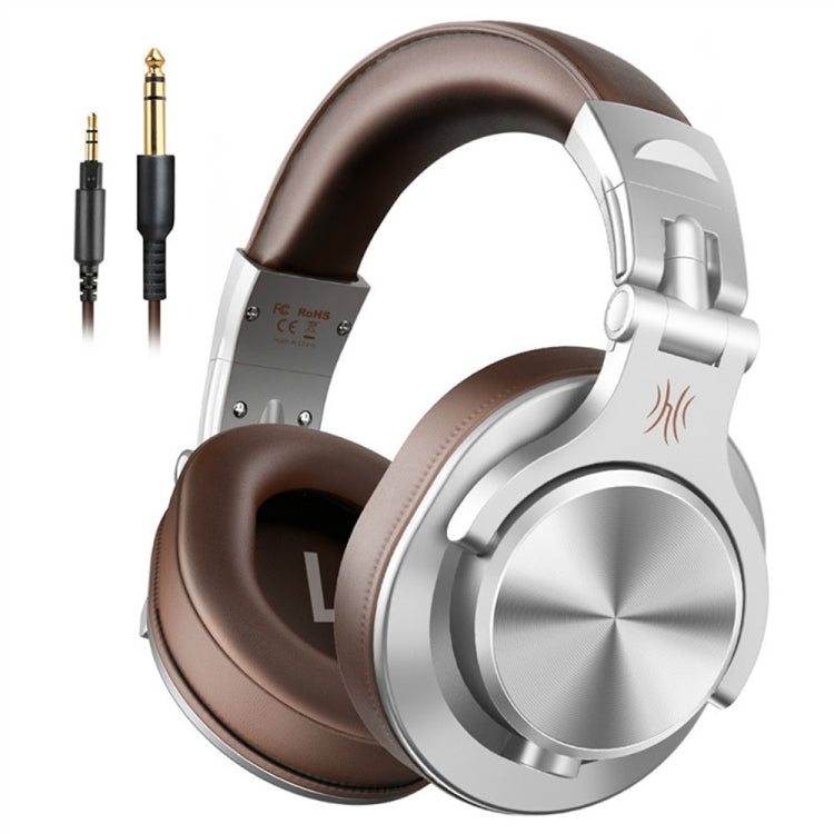 OneOdio A71 Head-mounted Noise Reduction Wired Headphone with Microphone(Brown) - Multimedia Headset by PMC Jewellery | Online Shopping South Africa | PMC Jewellery | Buy Now Pay Later Mobicred