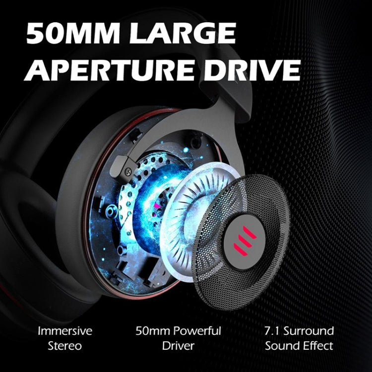 EKSA E900 Pro 7.1 Gaming Wire-Controlled Head-mounted USB Luminous Gaming Headset with Microphone(Black) - free shipping - PMC TechLife - Order now!
