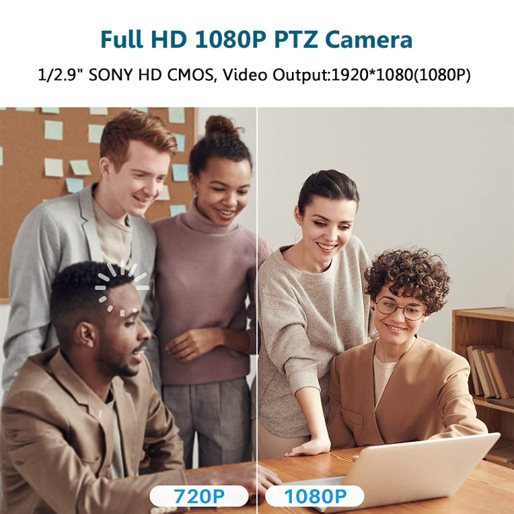 YANS YS-H210U USB HD 1080P 10X Zoom Lens Video Conference Camera with Remote Control, US Plug(Grey) - free shipping - PMc TechLife - Order now!