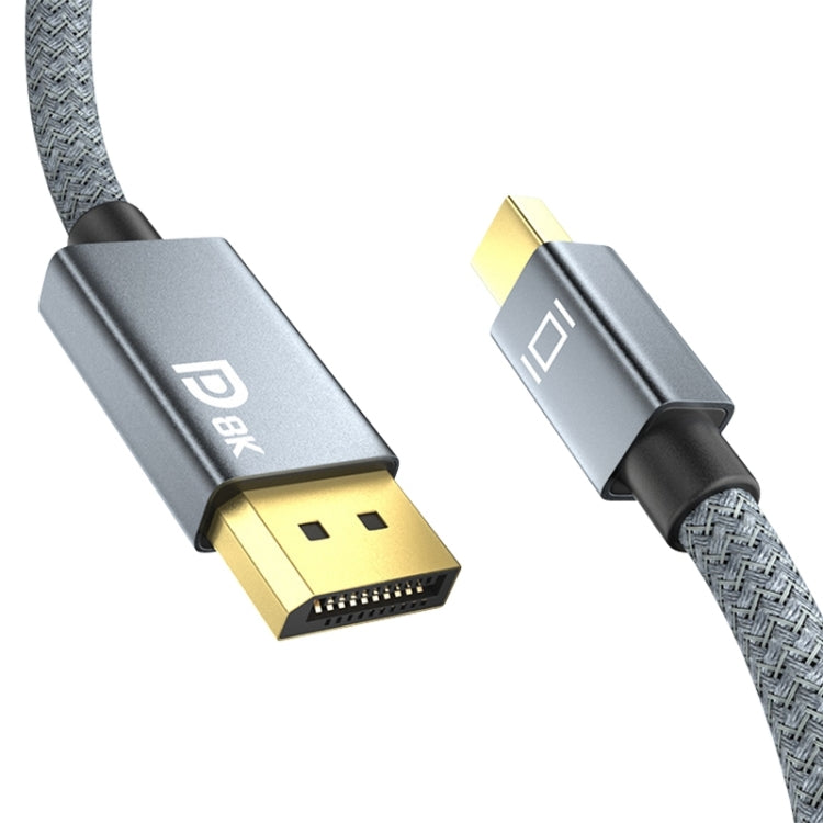 Mini DP Male to 8K DisplayPort 1.4 Male HD Braided Adapter Cable, Cable Length: 2m -  by PMC Jewellery | Online Shopping South Africa | PMC Jewellery | Buy Now Pay Later Mobicred