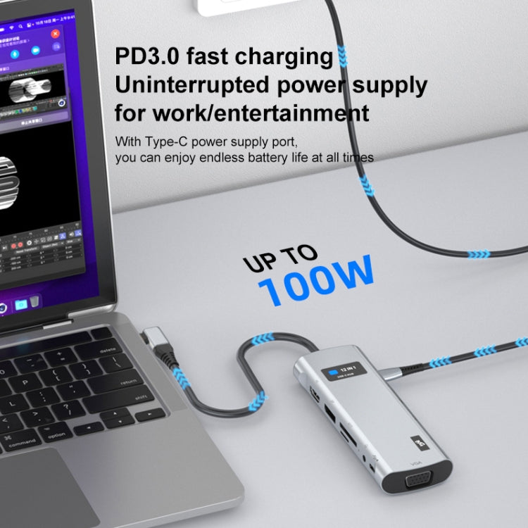 Z261 12 in 1 Elbow USB-C/Type-C to USB MST Smart Docking Station HUB Adapter - USB HUB by PMC Jewellery | Online Shopping South Africa | PMC Jewellery | Buy Now Pay Later Mobicred