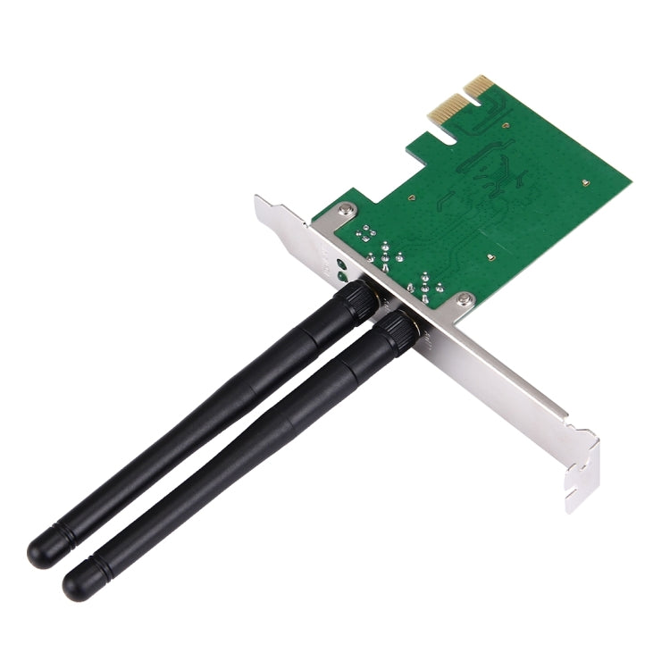 300Mbps PCI Express Wireless LAN Network Adapter Card with 2 Antennas, IEEE 802.11b / 802.11g / 802.11n Standards - Add-on Cards by PMC Jewellery | Online Shopping South Africa | PMC Jewellery | Buy Now Pay Later Mobicred