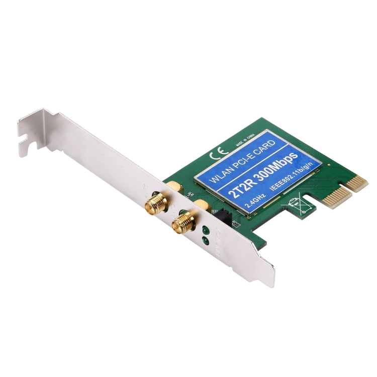 300Mbps PCI Express Wireless LAN Network Adapter Card with 2 Antennas, IEEE 802.11b / 802.11g / 802.11n Standards - Add-on Cards by PMC Jewellery | Online Shopping South Africa | PMC Jewellery | Buy Now Pay Later Mobicred