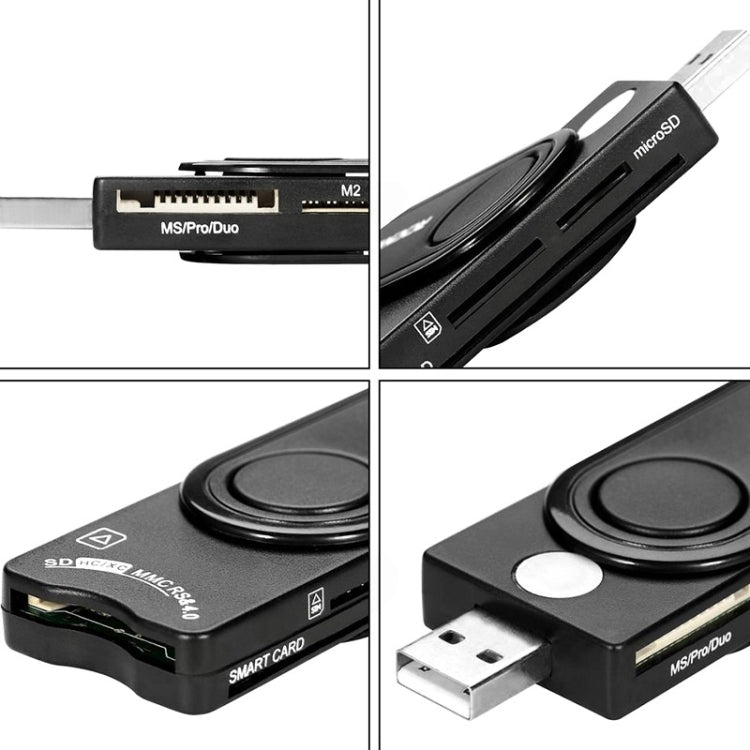 Rocketek SCR10 USB2.0 Smart Card / SD / TF / M2 / MS / SIM Card Reader - free shipping - PMC Jewellery - Order now!