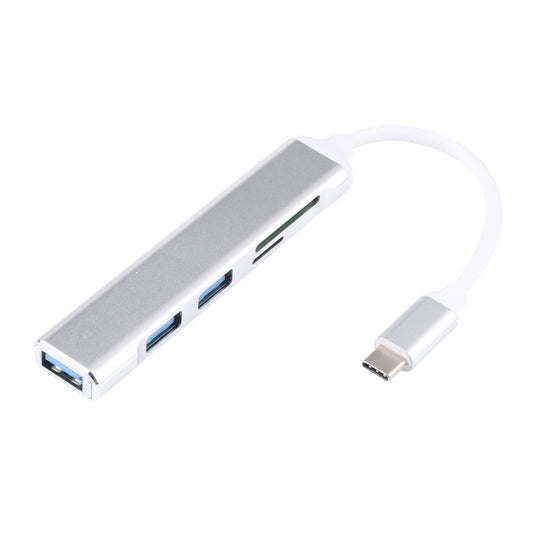 5 in 1 USB-C / Type-C 3.1 to SD / TF Card Slot + 3 USB 3.0 Ports Multifunctional Docking Station HUB (White) - USB HUB by PMC Jewellery | Online Shopping South Africa | PMC Jewellery | Buy Now Pay Later Mobicred