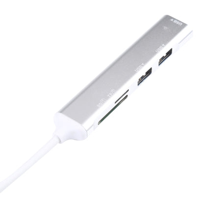 5 in 1 USB-C / Type-C 3.1 to SD / TF Card Slot + 3 USB 3.0 Ports Multifunctional Docking Station HUB (White) - USB HUB by PMC Jewellery | Online Shopping South Africa | PMC Jewellery | Buy Now Pay Later Mobicred