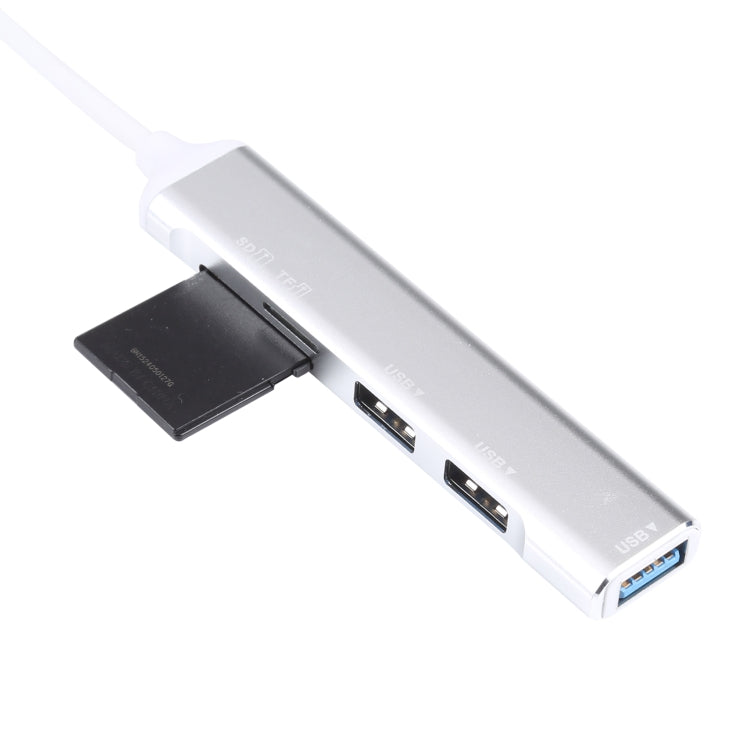 5 in 1 USB-C / Type-C 3.1 to SD / TF Card Slot + 3 USB 3.0 Ports Multifunctional Docking Station HUB (White) - USB HUB by PMC Jewellery | Online Shopping South Africa | PMC Jewellery | Buy Now Pay Later Mobicred