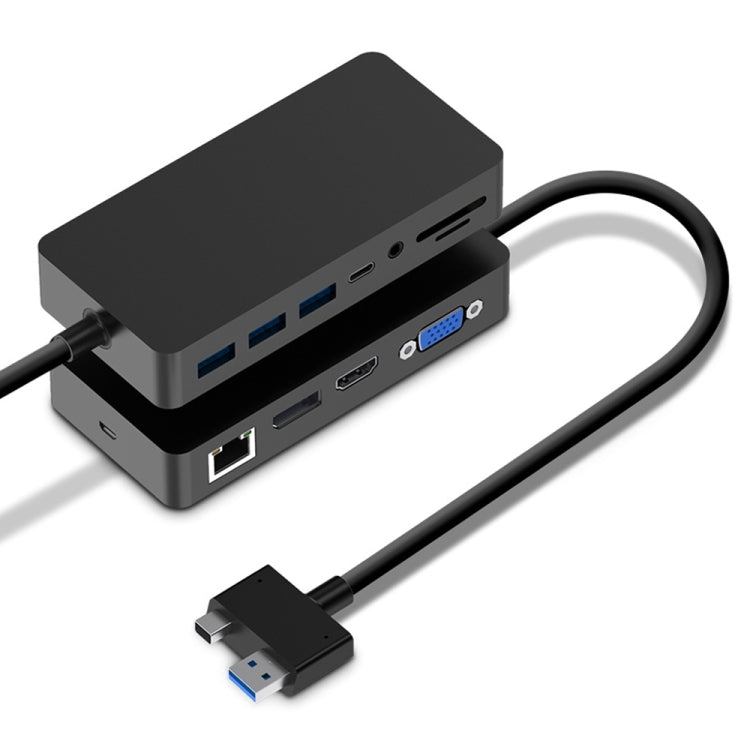 Rocketek SH701 11 in 1 100M RJ45 / USB 3.0 HUB Adapter for Surface Pro 5 / 6 - USB 3.0 HUB by ROCKETEK | Online Shopping South Africa | PMC Jewellery | Buy Now Pay Later Mobicred