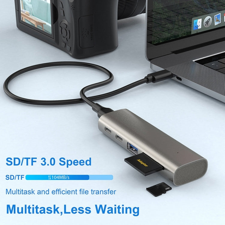 Rocketek HC463 USB3.1 Gen2  to Type-C 3.1 + USB 3.1 + SD / TF 6 in 1 HUB Adapter - free shipping - PMC Jewellery - Order now!