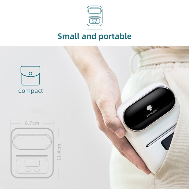 Phomemo M110 Home Handheld Mini Bluetooth Thermal Printer (Blue) - Printer by PMC TechLife | Online Shopping South Africa | PMC TechLife | Buy Now Pay Later Mobicred