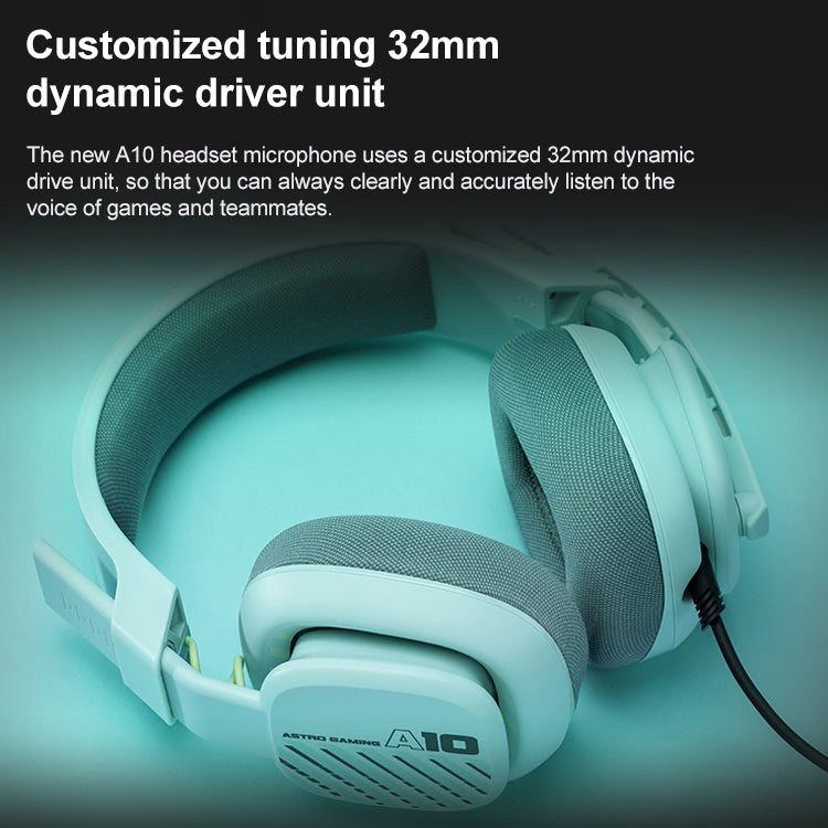 Logitech Astro A10 Gen 2 Wired Headset Over-ear Gaming Headphones (Green) - free shipping - PMC Jewellery - Order now!