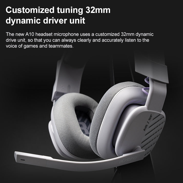 Logitech Astro A10 Gen 2 Wired Headset Over-ear Gaming Headphones (Grey) - free shipping - PMC Jewellery - Order now!