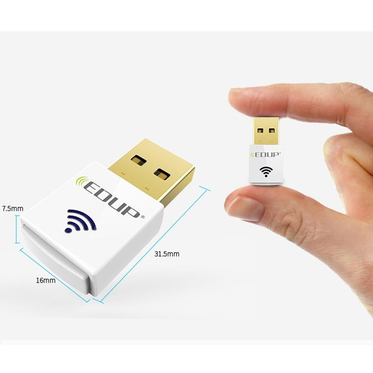 EDUP EP-AC1619 Mini Wireless USB 600Mbps 2.4G / 5.8Ghz 150M+433M Dual Band WiFi Network Card for Nootbook / Laptop / PC(Black) - USB Network Adapter by EDUP | Online Shopping South Africa | PMC Jewellery | Buy Now Pay Later Mobicred