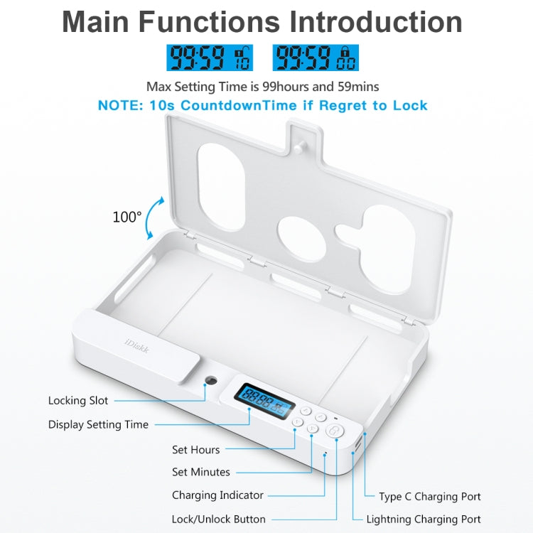 Self-discipline Smart Phone Lock Timing Box (White) - Others Accessories by PMC Jewellery | Online Shopping South Africa | PMC Jewellery | Buy Now Pay Later Mobicred