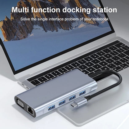 11 in 1 USB-C / Type-C to USB Docking Station HUB Adapter(1000M Network Port) - USB HUB by PMC Jewellery | Online Shopping South Africa | PMC Jewellery | Buy Now Pay Later Mobicred