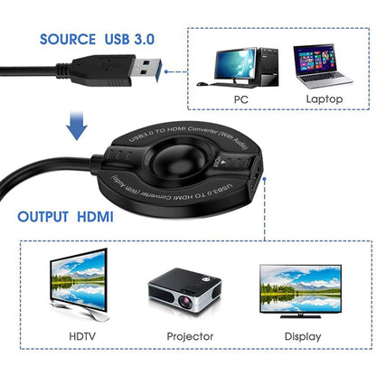 V05 USB 3.0 to HDMI Adapter Cable - Cable & Adapters by PMC Jewellery | Online Shopping South Africa | PMC Jewellery | Buy Now Pay Later Mobicred