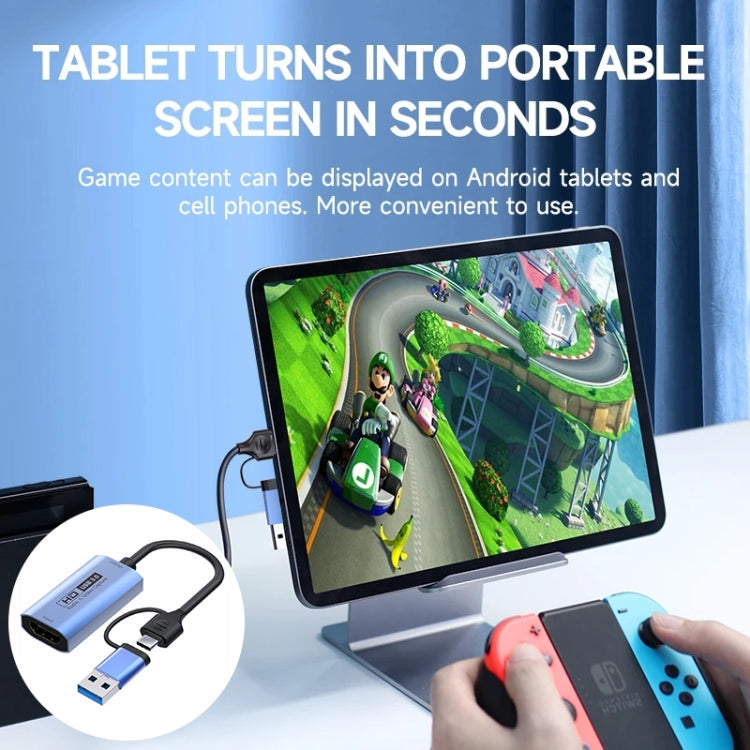 Z29C HDMI/F Female to USB-C / Type-C+USB 3.0/M Male HD Video Capture Card - Video Capture Solutions by PMC TechLife | Online Shopping South Africa | PMC TechLife | Buy Now Pay Later Mobicred