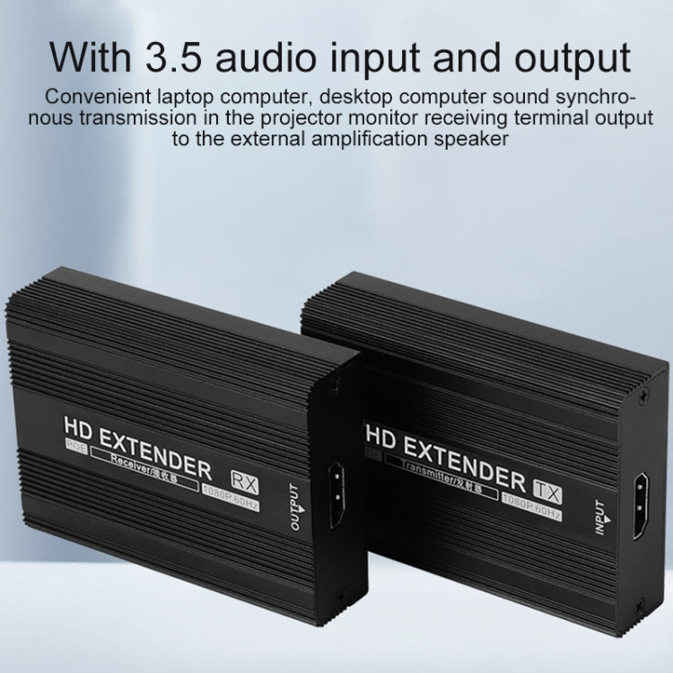 Measy ET1820 HDMI Extender Transmitter and Receiver Converter, POE Single Power Supply, Transmission Distance: 200m(UK Plug) - free shipping - PMC Jewellery - Order now!