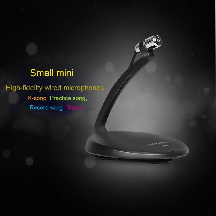 Yanmai SF-911 Professional Condenser Sound Recording 3.5mm Jack Microphone with Base Holder, Cable Length: 1.5m, Compatible with PC and Mac for Live Broadcast Show, KTV, etc.(Black) - Microphone by Yanmai | Online Shopping South Africa | PMC TechLife | Buy Now Pay Later Mobicred