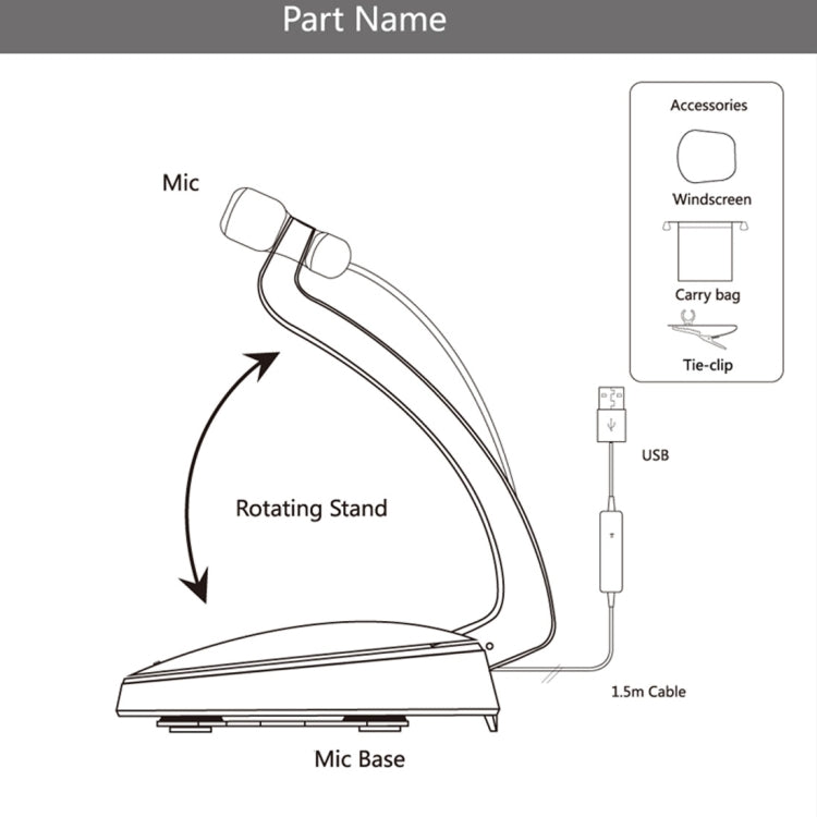 Yanmai SF-911 Professional Condenser Sound Recording 3.5mm Jack Microphone with Base Holder, Cable Length: 1.5m, Compatible with PC and Mac for Live Broadcast Show, KTV, etc.(Black) - Microphone by Yanmai | Online Shopping South Africa | PMC TechLife | Buy Now Pay Later Mobicred
