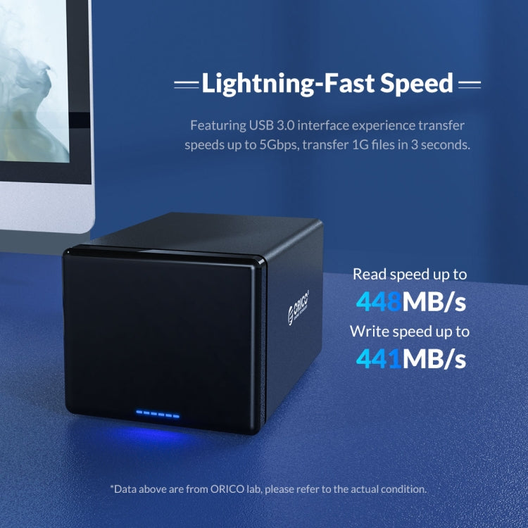 ORICO NS500U3 3.5 inch 5 Bay USB 3.0 Hard Drive Enclosure(Black) - HDD Enclosure by ORICO | Online Shopping South Africa | PMC TechLife | Buy Now Pay Later Mobicred