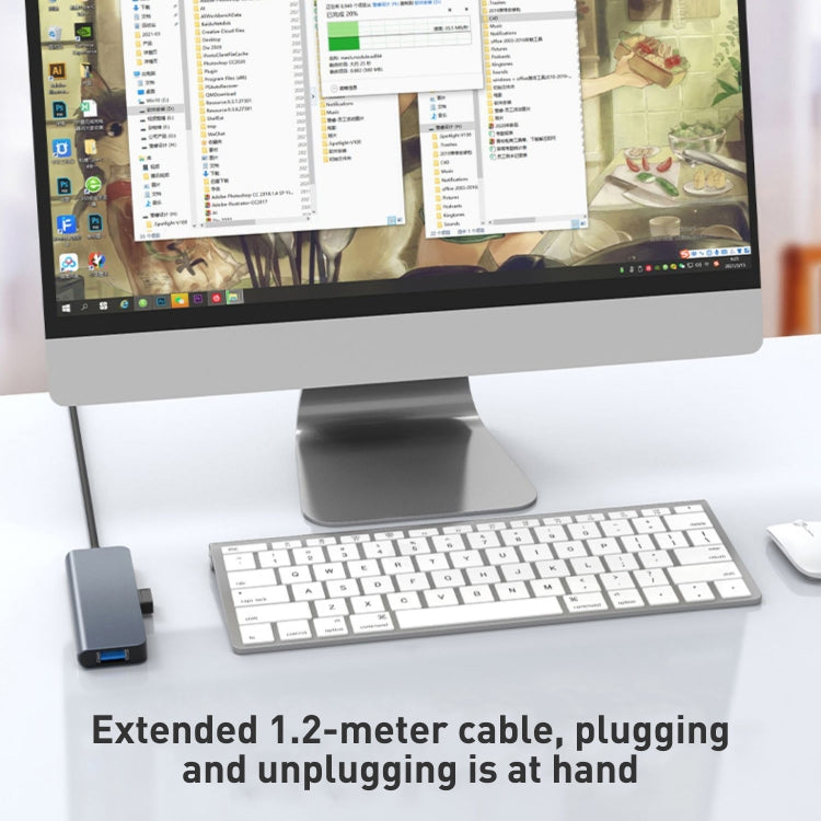 BYL-2013U3 12cm 4 in 1 USB to USB3.0x4 HUB Adapter - USB HUB by PMC Jewellery | Online Shopping South Africa | PMC Jewellery | Buy Now Pay Later Mobicred