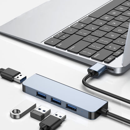 BYL-2013U3 12cm 4 in 1 USB to USB3.0x4 HUB Adapter - USB HUB by PMC Jewellery | Online Shopping South Africa | PMC Jewellery | Buy Now Pay Later Mobicred