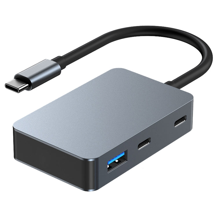 BYL-2316 5 in 1 USB-C / Type-C to USB3.0 & Type-C Multifunctional Docking Station HUB Adapter (Dark Grey) - USB HUB by PMC Jewellery | Online Shopping South Africa | PMC Jewellery | Buy Now Pay Later Mobicred