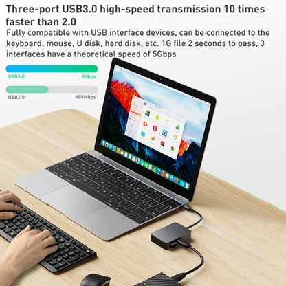 BYL-2316 5 in 1 USB-C / Type-C to USB3.0 & Type-C Multifunctional Docking Station HUB Adapter (Dark Grey) - USB HUB by PMC Jewellery | Online Shopping South Africa | PMC Jewellery | Buy Now Pay Later Mobicred