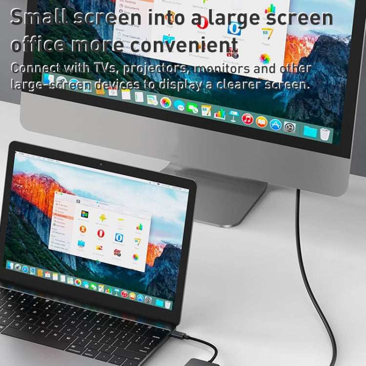 BYL-2308 6 in 1 USB-C / Type-C to USB3.2 + Gigabit Internet + HDTV HUB Adapter (Dark Gray) - USB HUB by PMC Jewellery | Online Shopping South Africa | PMC Jewellery | Buy Now Pay Later Mobicred