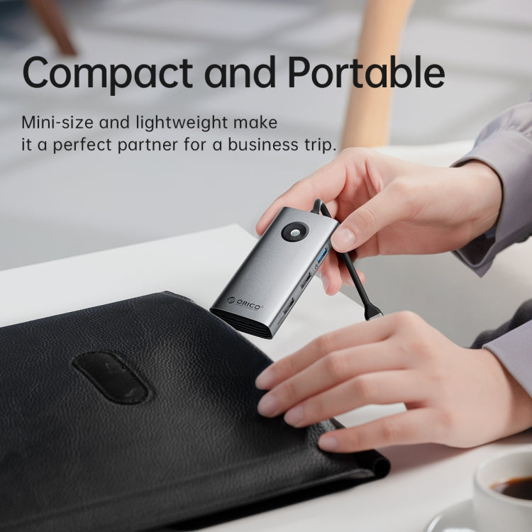 ORICO ORICO-PW11-6PCR R45 Type-C / USB-C 6-in-1 5Gbps Multifunction Docking Station (Dark Gray) - free shipping - PMC TechLife - Order now!
