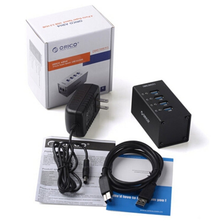 ORICO A3H4 Aluminum High Speed 4 Ports USB 3.0 HUB with 12V/2.5A Power Supply for Laptops(Silver) - free shipping - PMC TechLife - Order now!