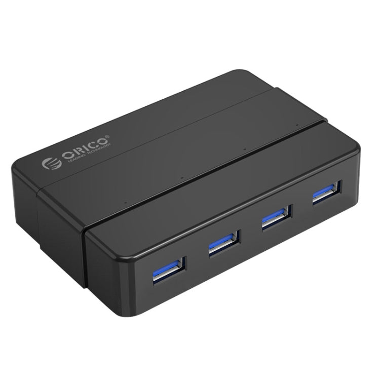 ORICO H4928-U3 ABS High Speed 4 Ports USB 3.0 HUB with 12V Power Adapter for Smartphones / Tablets(Black) - free shipping - PMC TechLife - Order now!