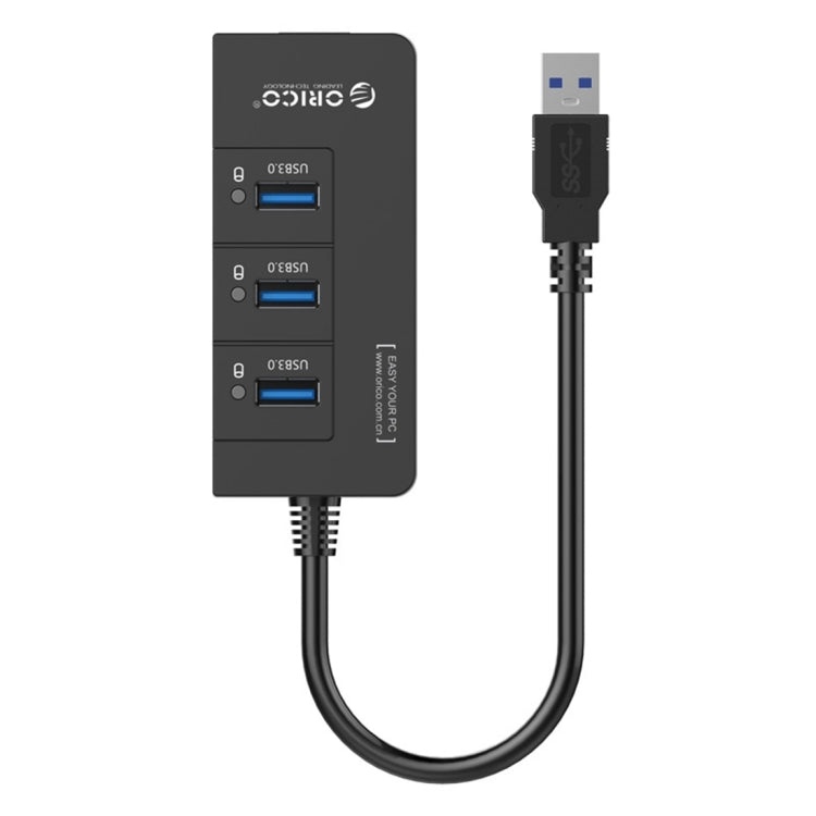 ORICO HR01-U3 ABS 3 Ports USB3.0 HUB Splitter with External RJ45 Gigabit Ethernet Network Card 5 Gbps for Laptops / Desktop / Ultrabook etc.(Black) - free shipping - PMC TechLife - Order now!