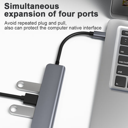 2008N 4 In 1 USB 3.0 x3 + HDMI Multi-function Intelligent Type-C / USB-C HUB Docking Station - USB HUB by PMC Jewellery | Online Shopping South Africa | PMC Jewellery | Buy Now Pay Later Mobicred