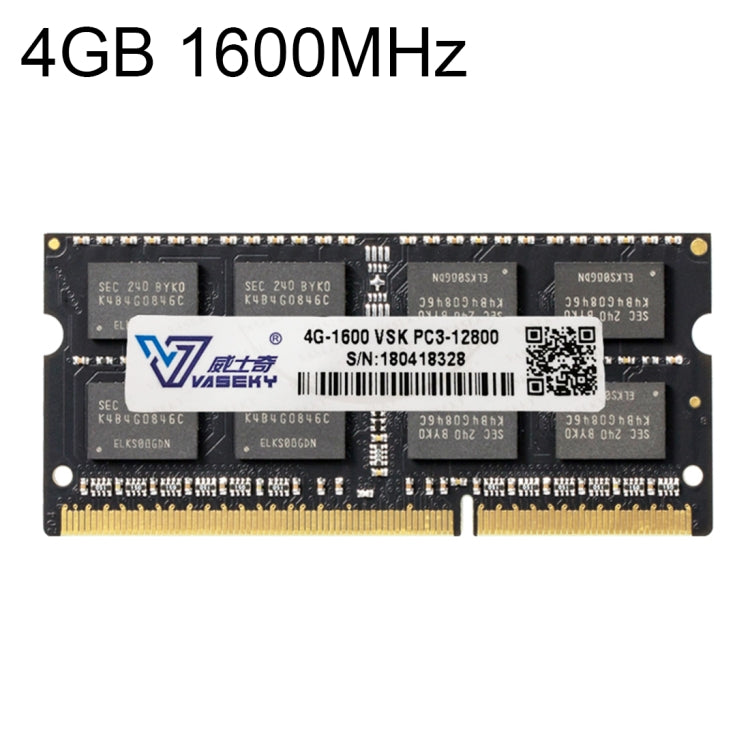 Vaseky 4GB 1600MHz PC3-12800 DDR3 PC Memory RAM Module for Laptop - RAMs by Vaseky | Online Shopping South Africa | PMC Jewellery | Buy Now Pay Later Mobicred