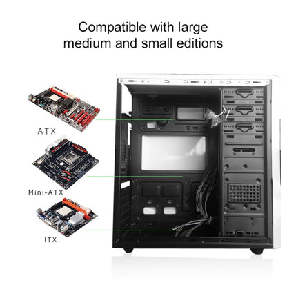 1728 USB 3.0 Main Chassis 440x180x480mm Micro-ATX / ATX PC PC Desktop Game Computer Case(Black) - Computer Cases & Towers by PMC Jewellery | Online Shopping South Africa | PMC Jewellery | Buy Now Pay Later Mobicred