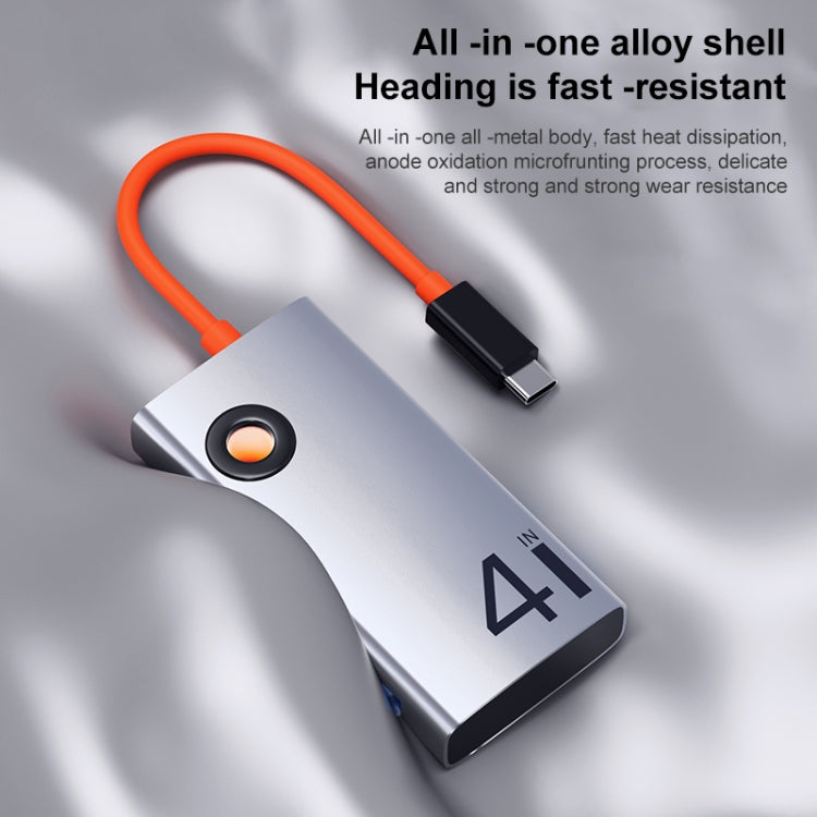 ROCK TR25 4 in 1 USB-C / Type-C to USB 3.0x4 Portable Multifunctional HUB Docking Station - free shipping - PMC Jewellery - Order now!