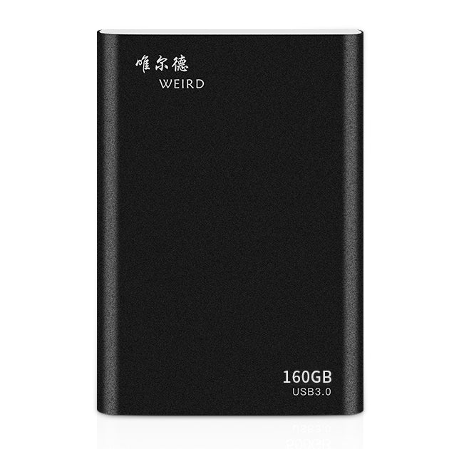 WEIRD 160GB 2.5 inch USB 3.0 High-speed Transmission Metal Shell Ultra-thin Light Mobile Hard Disk Drive(Black) - External Solid State Drives by PMC Jewellery | Online Shopping South Africa | PMC Jewellery | Buy Now Pay Later Mobicred